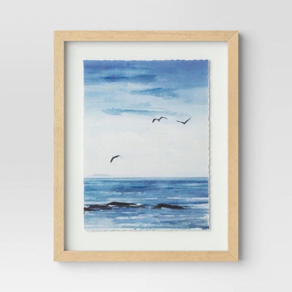 Open Box - Threshold -  Coastal Seascape Duo Poster L Natural - Picture 3 of 4